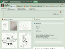 Tablet Screenshot of kliefox.deviantart.com