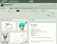 Tablet Screenshot of kemonekko123.deviantart.com