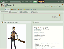 Tablet Screenshot of lostlover416.deviantart.com