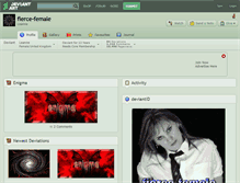 Tablet Screenshot of fierce-female.deviantart.com