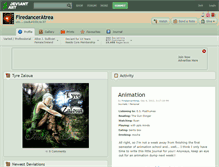 Tablet Screenshot of firedanceratrea.deviantart.com