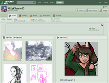 Tablet Screenshot of kittykitsune13.deviantart.com