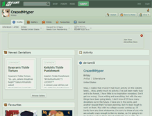 Tablet Screenshot of crazednhyper.deviantart.com