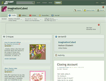 Tablet Screenshot of imaginationcubed.deviantart.com