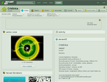 Tablet Screenshot of cristinica.deviantart.com