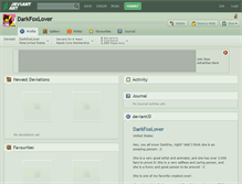 Tablet Screenshot of darkfoxlover.deviantart.com