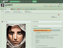 Tablet Screenshot of ladynight93.deviantart.com