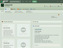 Tablet Screenshot of codeychrist.deviantart.com