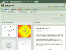 Tablet Screenshot of mutantpanda.deviantart.com
