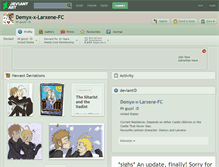 Tablet Screenshot of demyx-x-larxene-fc.deviantart.com