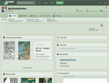 Tablet Screenshot of darkbubblehobo.deviantart.com