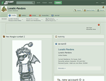 Tablet Screenshot of lunatic-pandora.deviantart.com