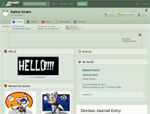Tablet Screenshot of bunny-lovers.deviantart.com