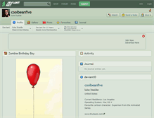 Tablet Screenshot of coolbeanfive.deviantart.com