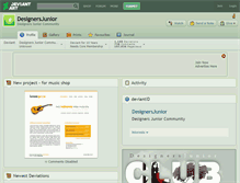 Tablet Screenshot of designersjunior.deviantart.com