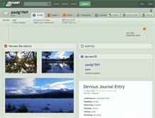Tablet Screenshot of paulg1969.deviantart.com