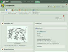 Tablet Screenshot of crazieespeon.deviantart.com