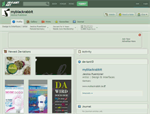 Tablet Screenshot of myblackrabbit.deviantart.com