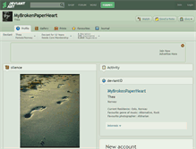 Tablet Screenshot of mybrokenpaperheart.deviantart.com