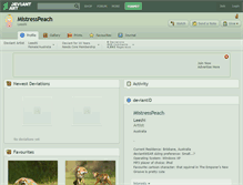 Tablet Screenshot of mistresspeach.deviantart.com