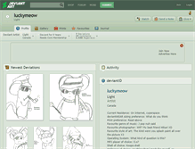 Tablet Screenshot of luckymeow.deviantart.com