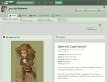 Tablet Screenshot of le-artist-boheme.deviantart.com