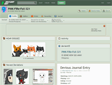 Tablet Screenshot of pink-fire-fox-321.deviantart.com