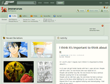 Tablet Screenshot of jessnaruruss.deviantart.com