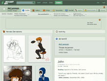 Tablet Screenshot of mclennon.deviantart.com