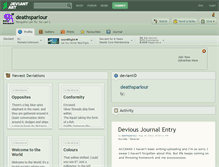Tablet Screenshot of deathsparlour.deviantart.com