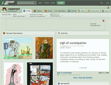Tablet Screenshot of copperpot.deviantart.com