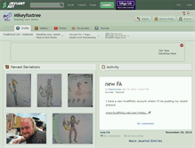 Tablet Screenshot of mikeyfoxtree.deviantart.com