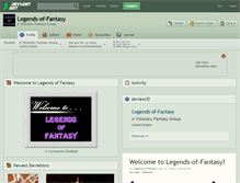 Tablet Screenshot of legends-of-fantasy.deviantart.com