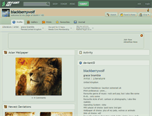 Tablet Screenshot of blackberrywolf.deviantart.com