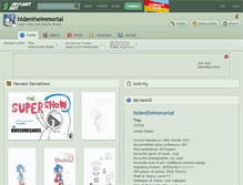 Tablet Screenshot of hidentheimmortal.deviantart.com