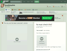 Tablet Screenshot of iloveshinygirls.deviantart.com
