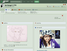 Tablet Screenshot of devilangel11795.deviantart.com