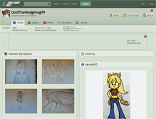 Tablet Screenshot of goldthehedgehog99.deviantart.com