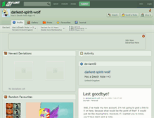 Tablet Screenshot of darkest-spirit-wolf.deviantart.com