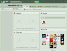 Tablet Screenshot of cage-match-2012.deviantart.com