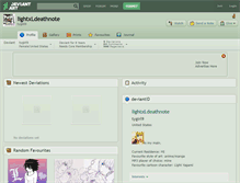 Tablet Screenshot of lightxldeathnote.deviantart.com
