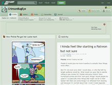 Tablet Screenshot of crimsonbugeye.deviantart.com