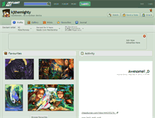 Tablet Screenshot of kjthemighty.deviantart.com