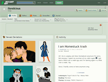 Tablet Screenshot of isoralicious.deviantart.com
