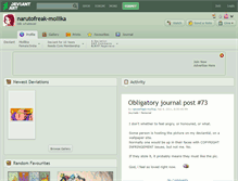 Tablet Screenshot of narutofreak-mollika.deviantart.com