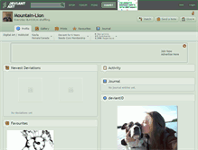 Tablet Screenshot of mountain-lion.deviantart.com