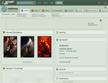 Tablet Screenshot of mattness.deviantart.com