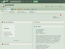 Tablet Screenshot of jojo-mcdodd.deviantart.com