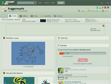 Tablet Screenshot of froggermea96.deviantart.com