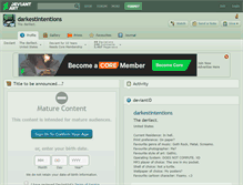 Tablet Screenshot of darkestintentions.deviantart.com